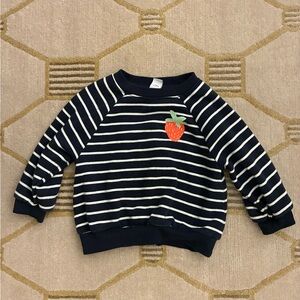 Old Navy Striped Navy Strawberry Sweatshirt 12-18 Months